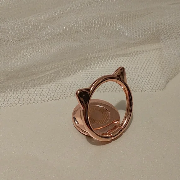 Rose Gold Kitty Phone Ring/Stand! - Picture 4 of 7